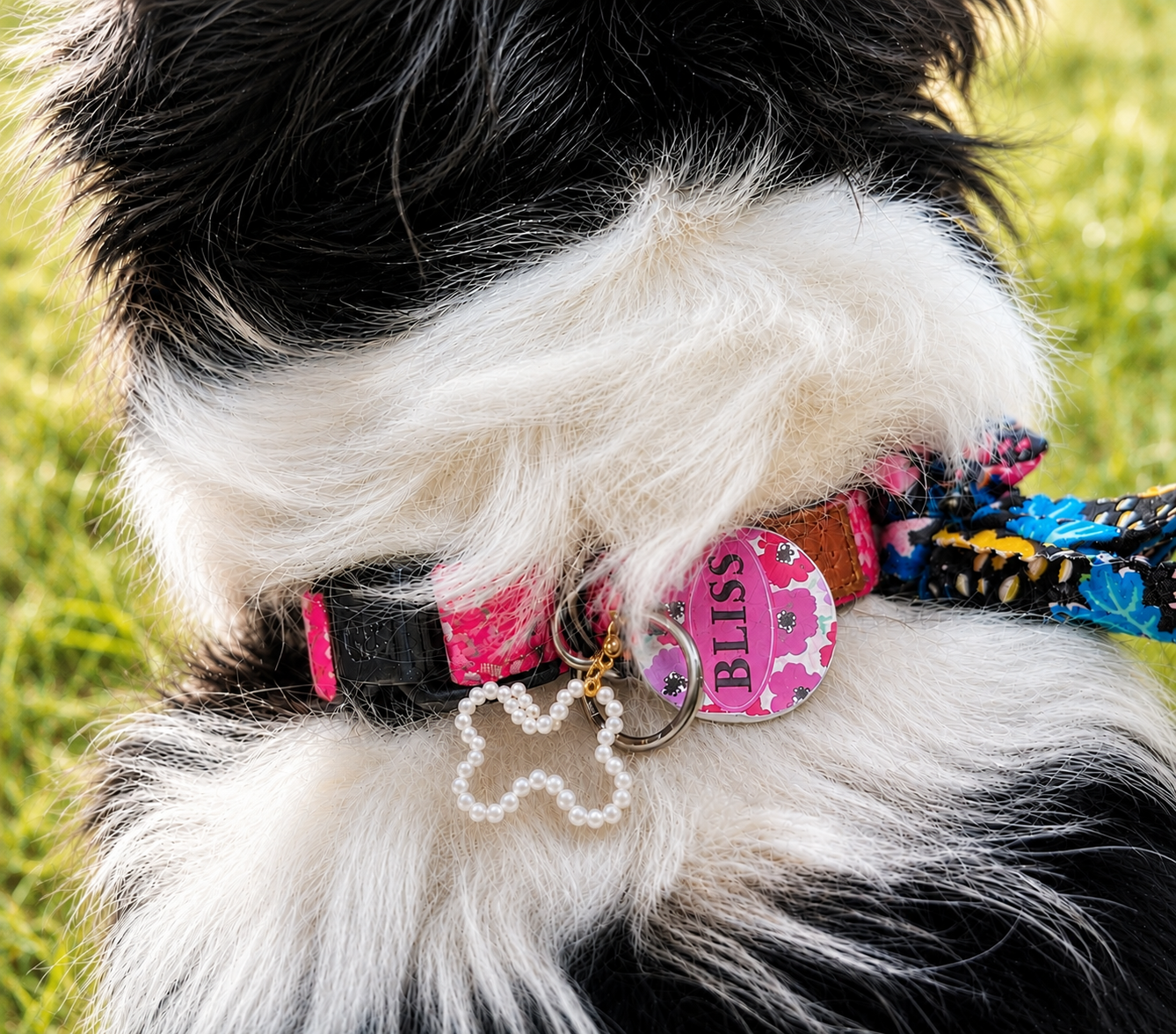 Pet Collar Charm Accessories, Clip-On Dog Tag Charm, Real Pearl Bone Dog Collar Charm, Poo Bag Accessories, Pet Owner Gift, Gift for Dog Mum