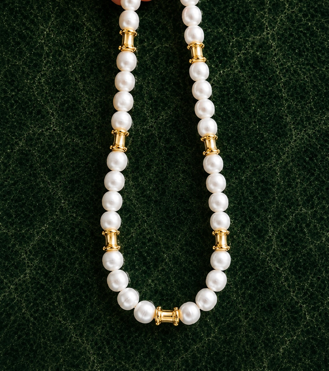 Gold spacer necklace