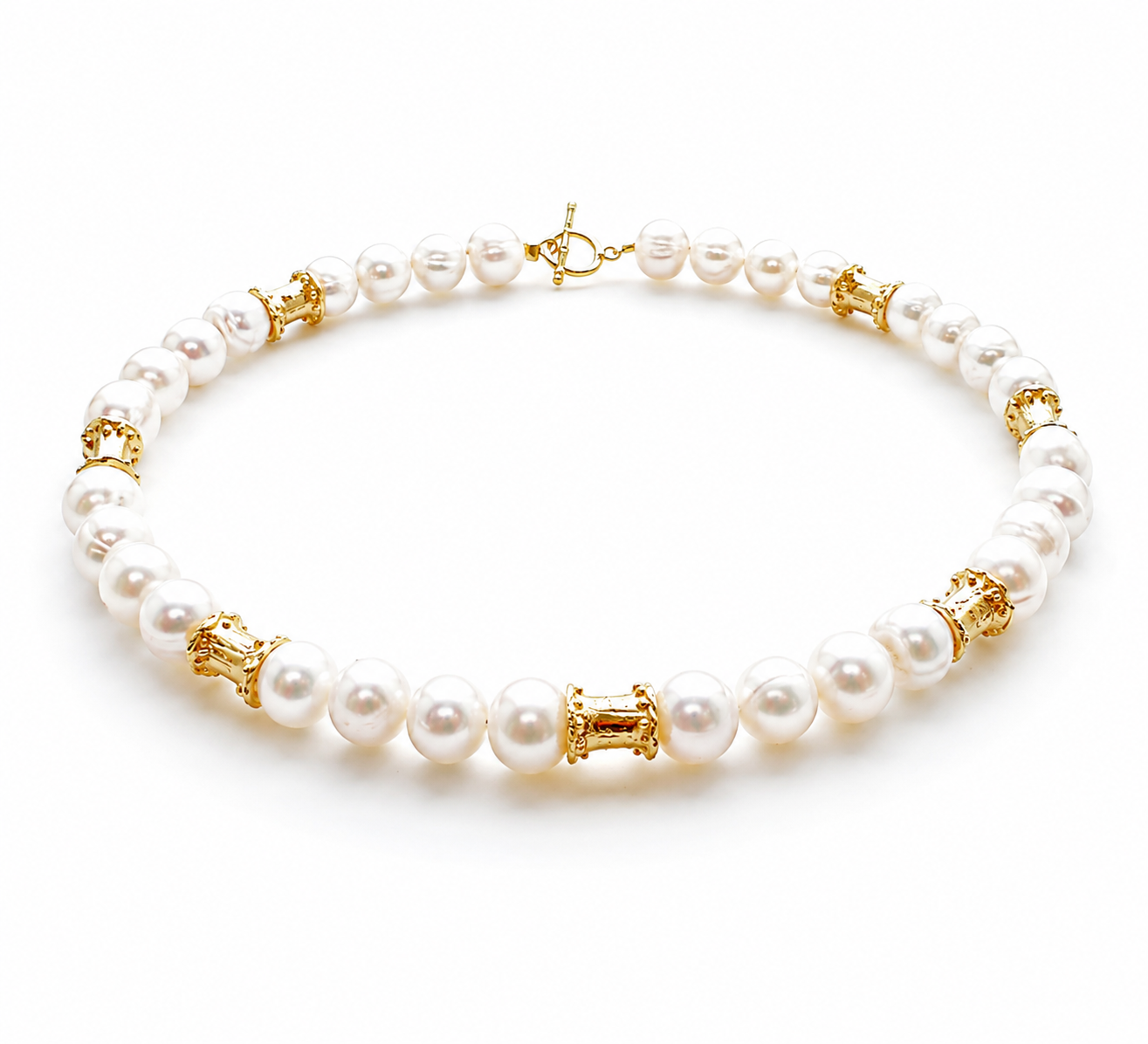 Gold spacer necklace