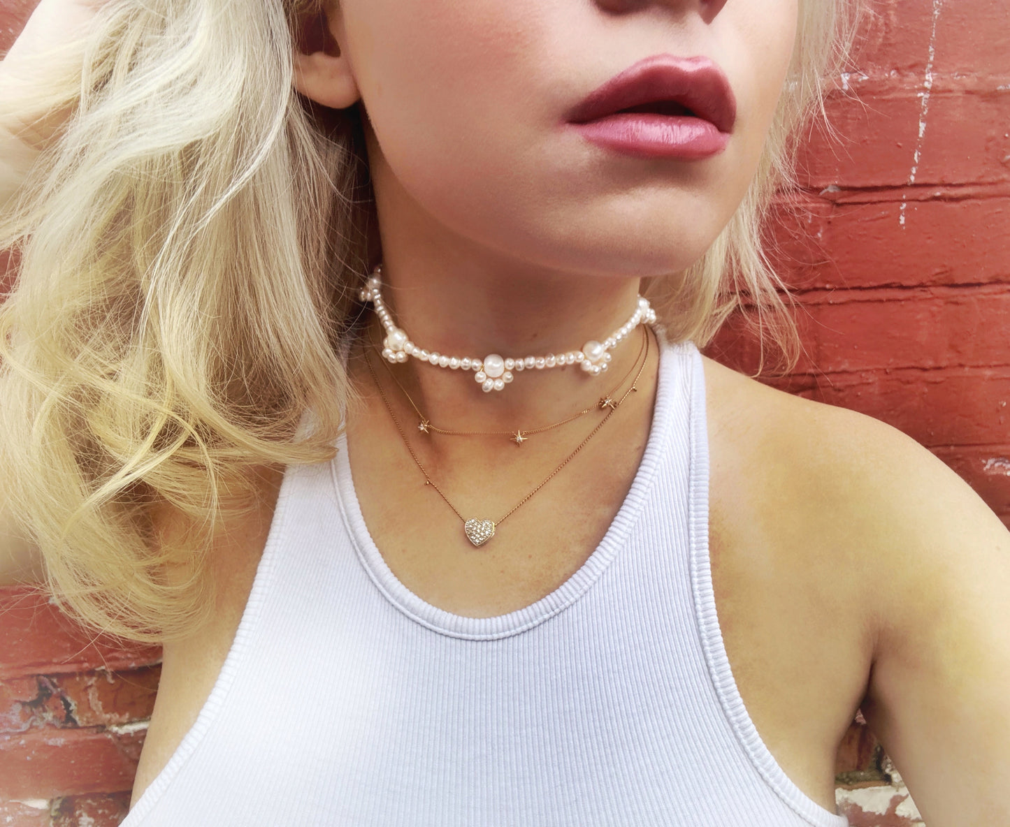 White freshwater pearl choker, old money pearl jewelry, quiet luxury choker necklace