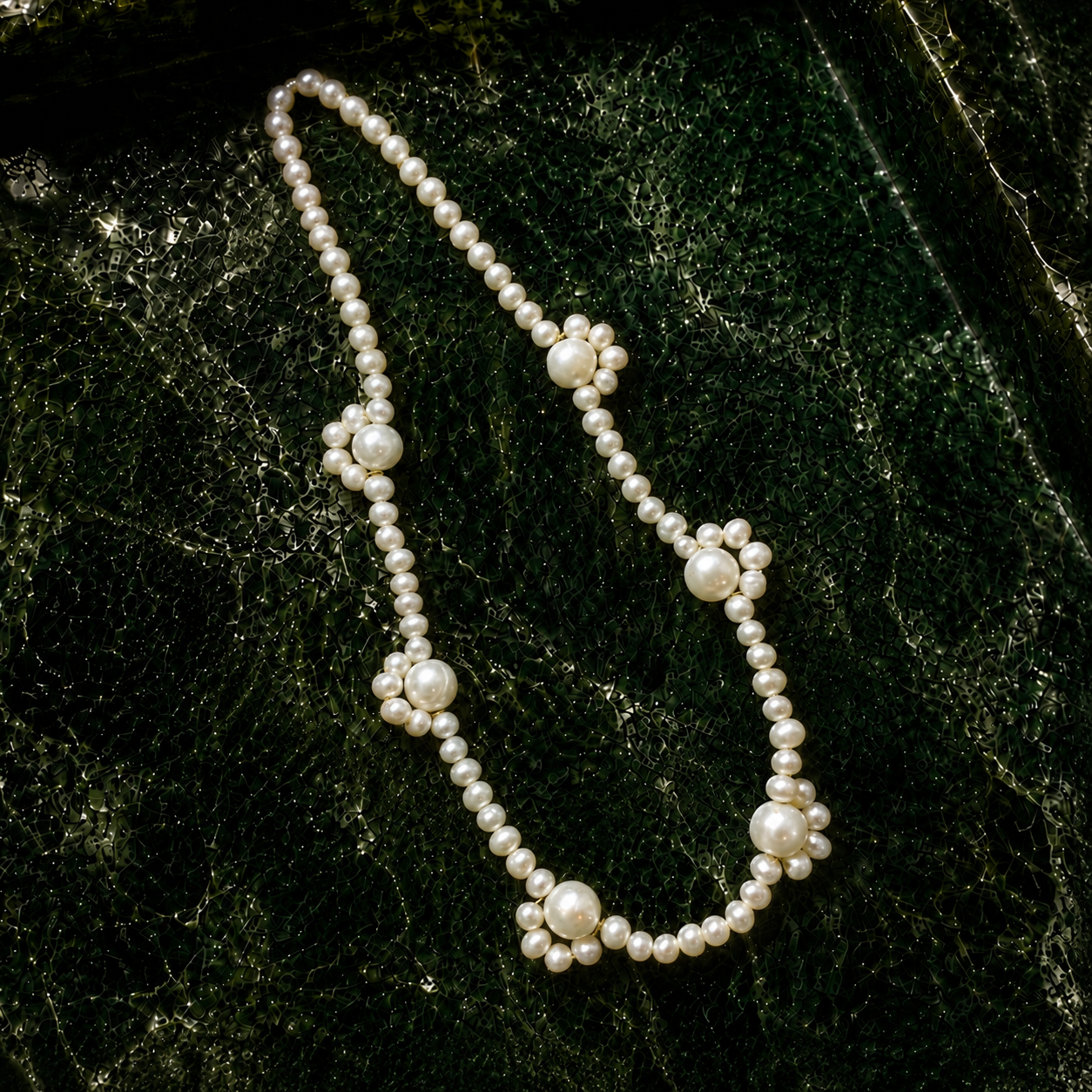 Freshwater Pearl Flower Choker Necklace - Modern Pearl Bridal Jewelry