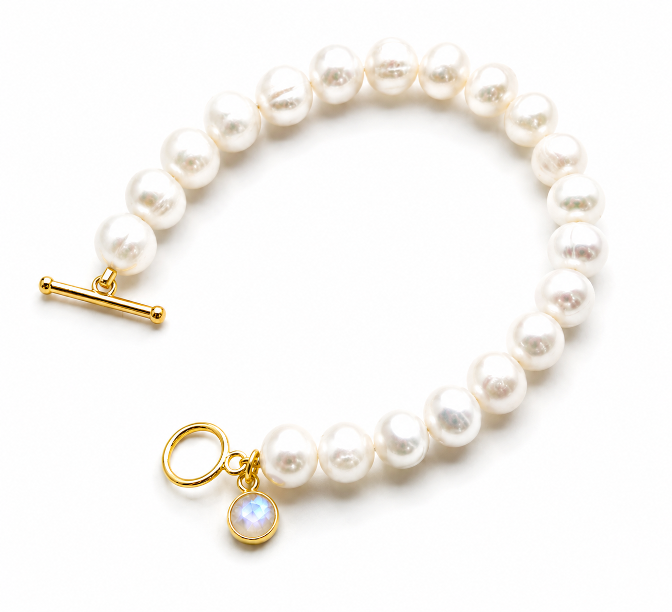 June Birthstone Pearl Bracelet, Minimalist Charm Bracelet, Freshwater Pearl Bracelet Gold, May Birthday Gift for Her, Bridesmaid Jewelry