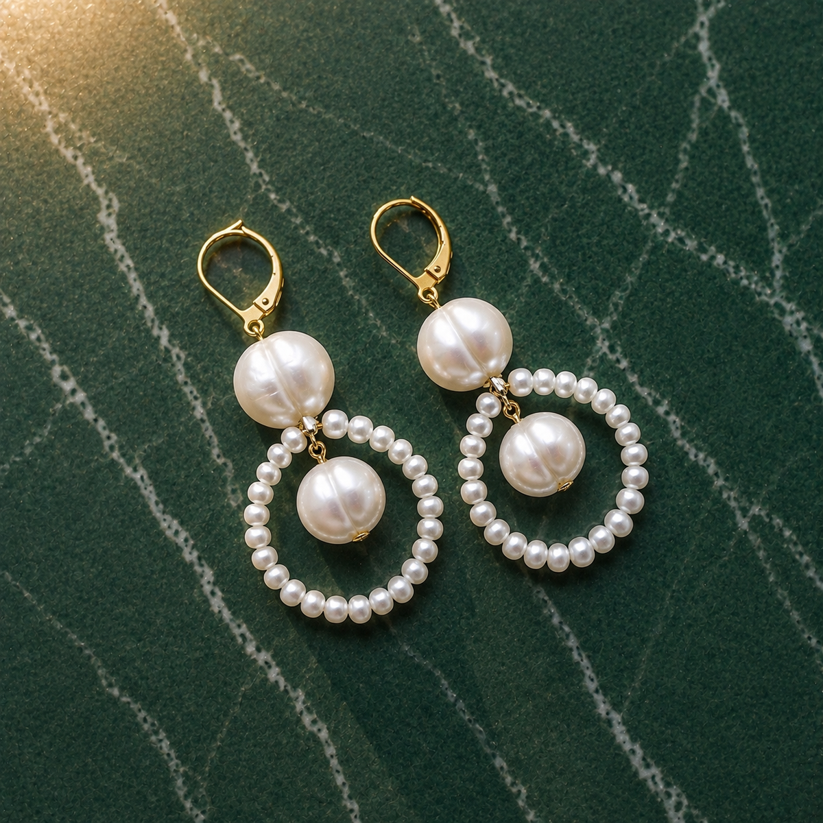 Freshwater Pearl Drop Earrings | Gold Vermeil Bridal Earrings | The EVANGELINE Earrings