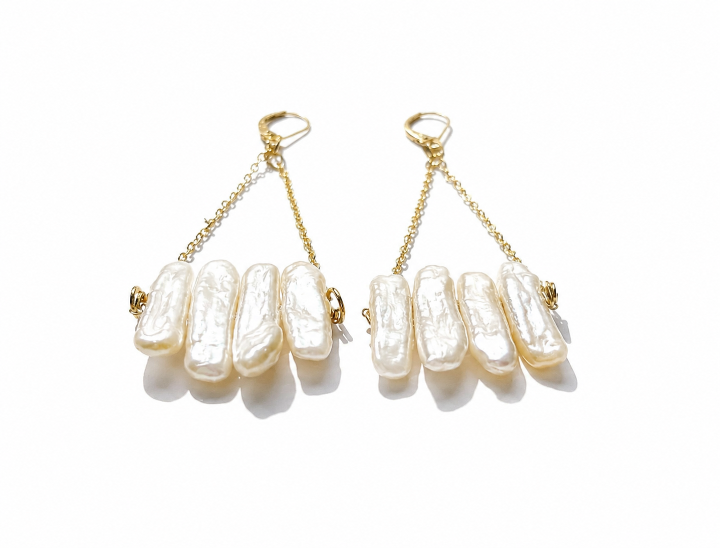 stick pearl earrings
