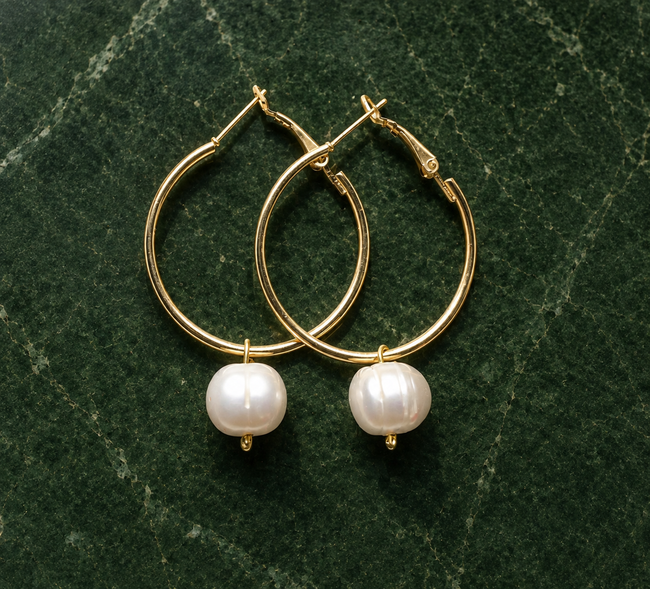 Pearl Hoop Earrings