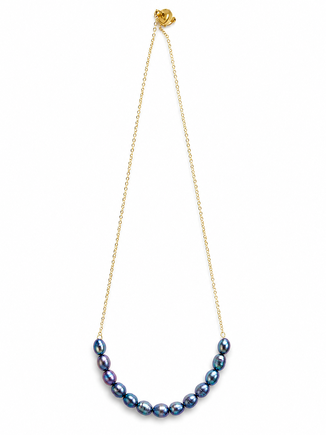 Grey Pearl Bar Necklace