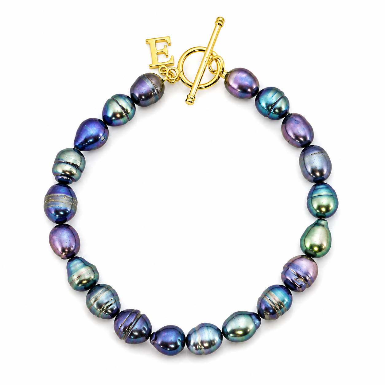 Personalized name pearl charm bracelet, gold letter jewelry, personalized birthday gifts, modern pearl jewelry