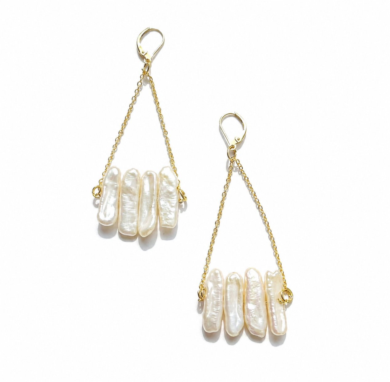stick pearl earrings