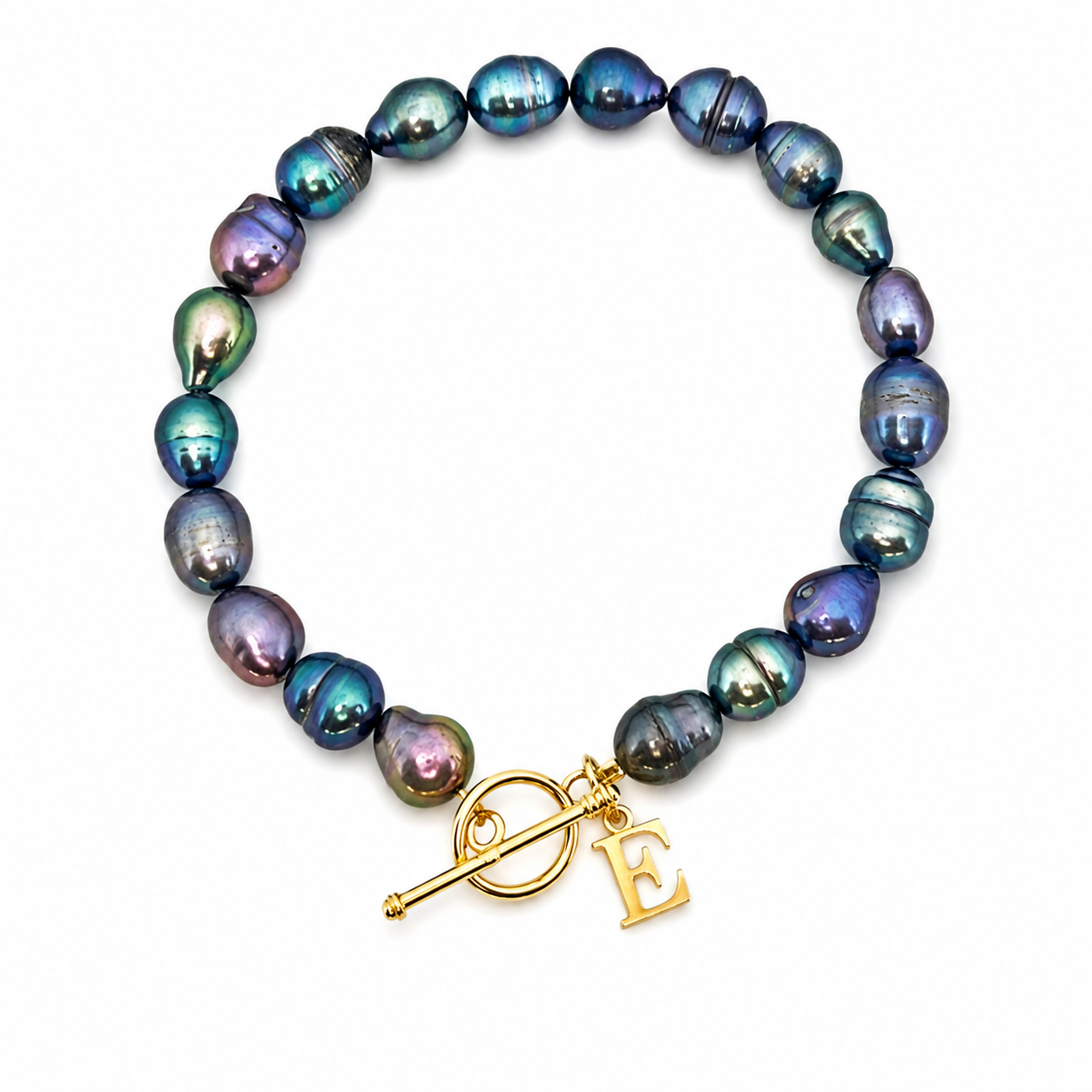 Personalized name pearl charm bracelet, gold letter jewelry, personalized birthday gifts, modern pearl jewelry