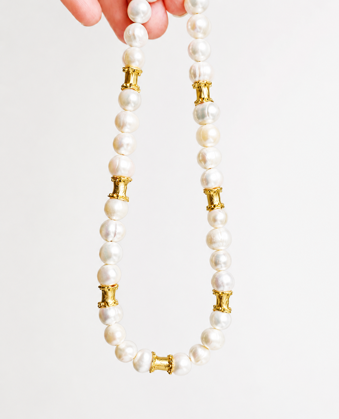 Gold spacer necklace