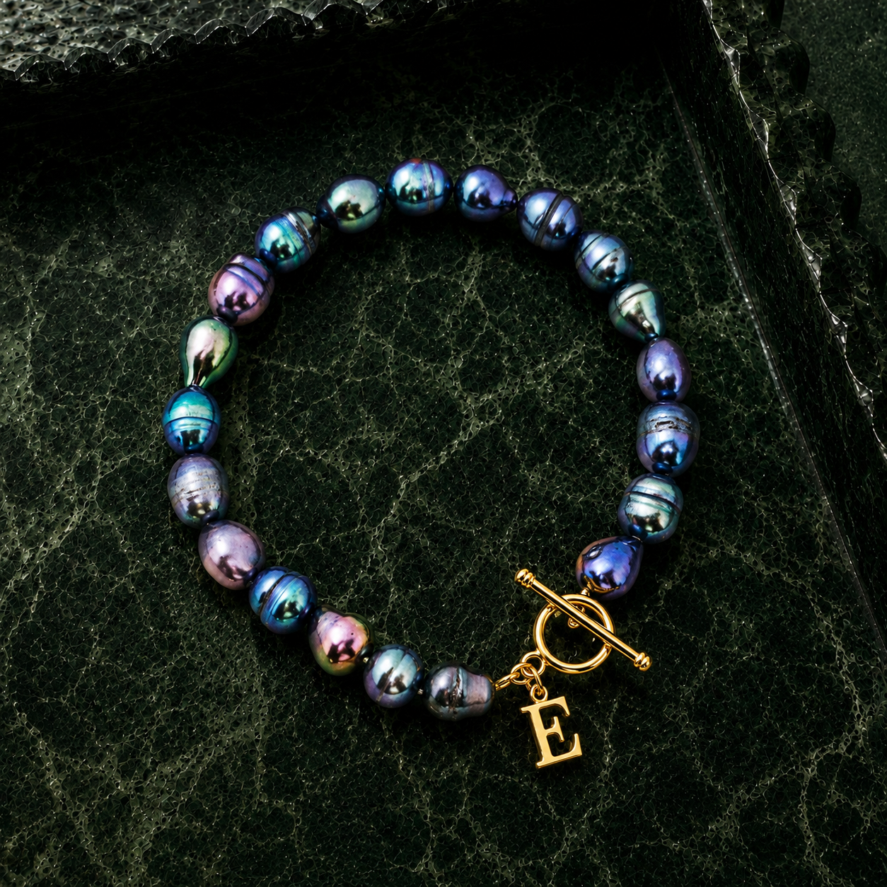 Personalized name pearl charm bracelet, gold letter jewelry, personalized birthday gifts, modern pearl jewelry