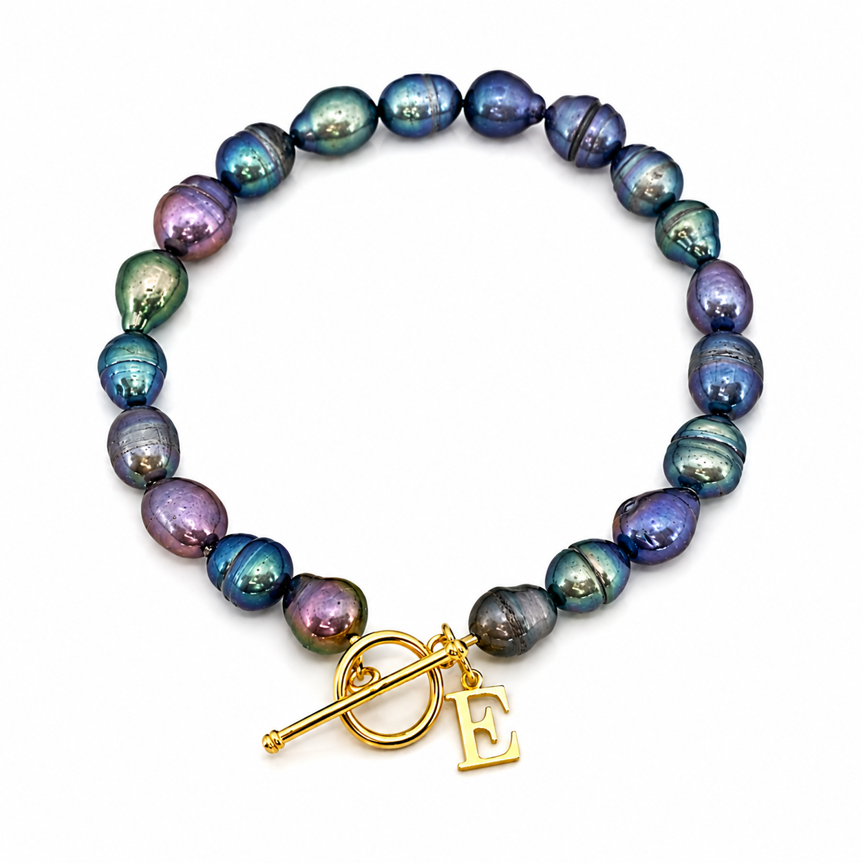Personalized name pearl charm bracelet, gold letter jewelry, personalized birthday gifts, modern pearl jewelry