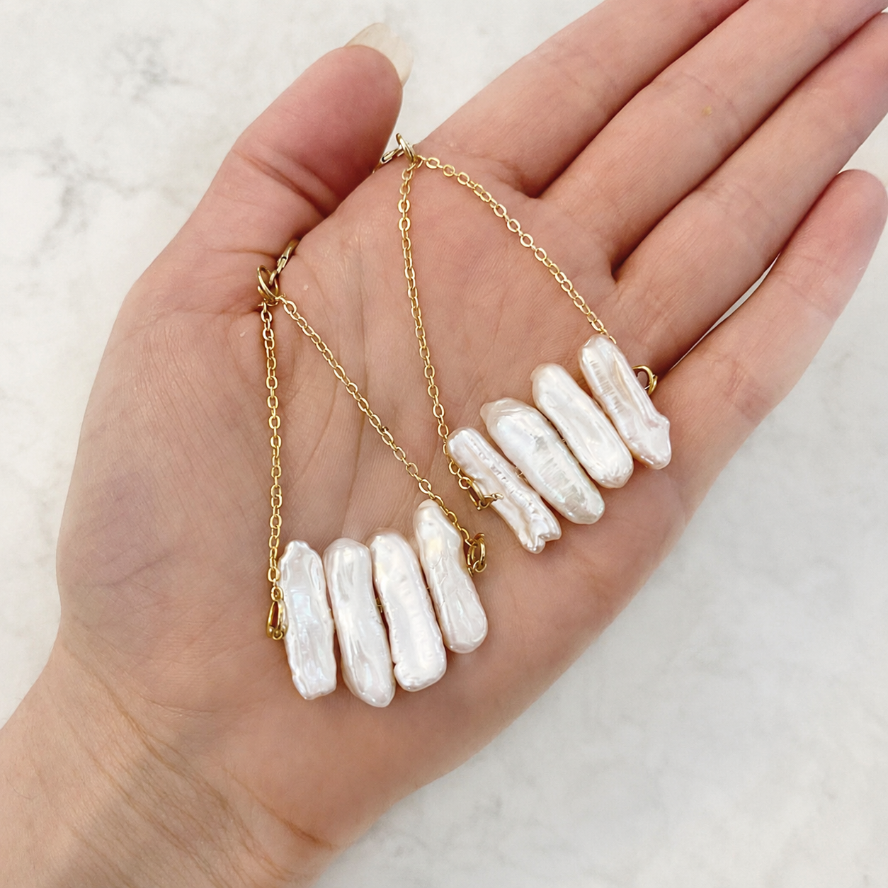 stick pearl earrings