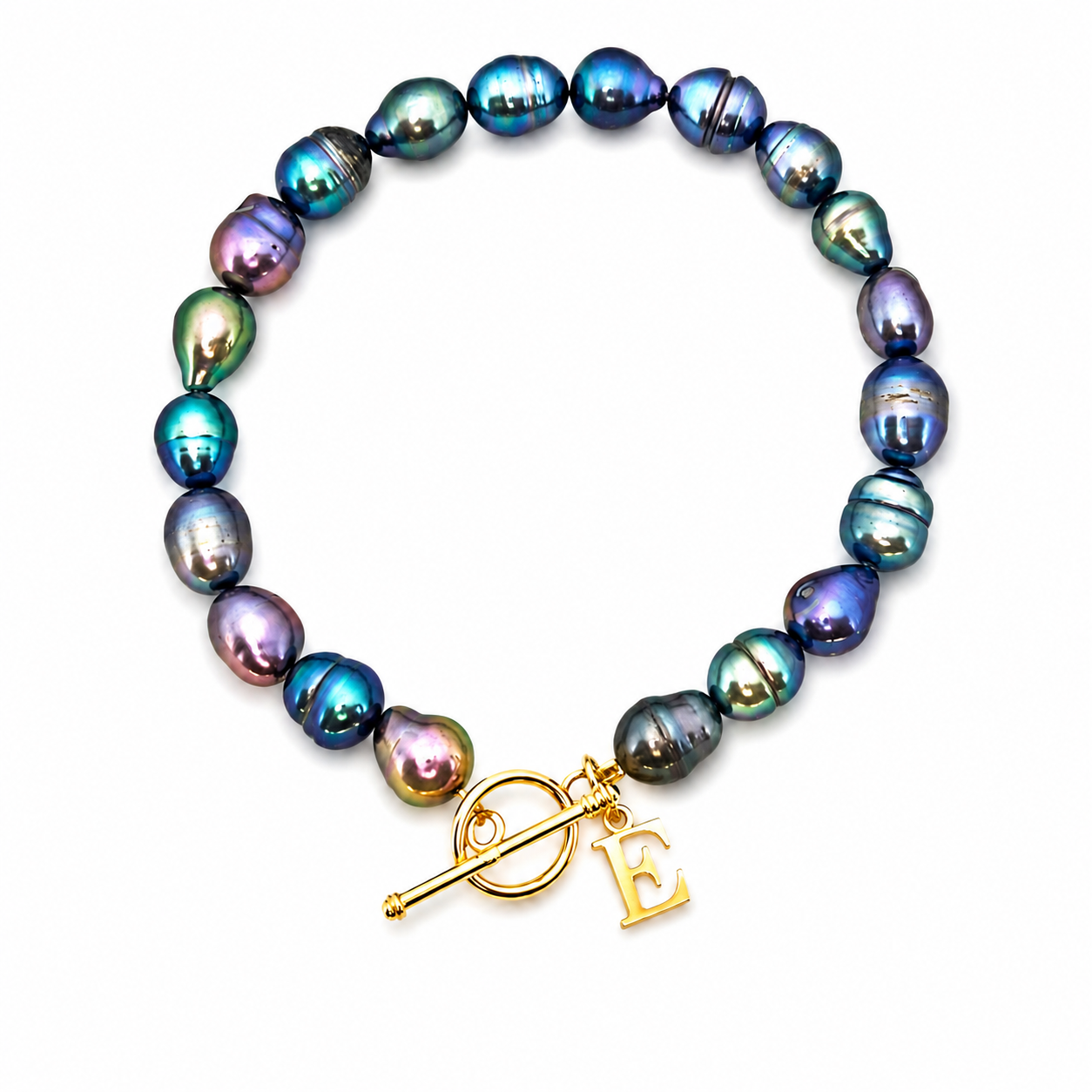 Personalized name pearl charm bracelet, gold letter jewelry, personalized birthday gifts, modern pearl jewelry
