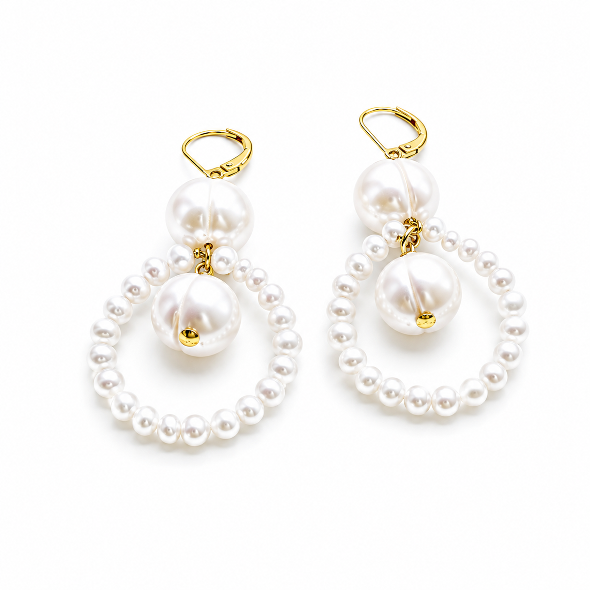 Freshwater Pearl Drop Earrings | Gold Vermeil Bridal Earrings | The EVANGELINE Earrings